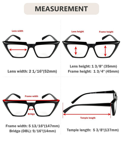 10 Pack Cat - Eye Large Reading Glasses Include 2 Reading Sunglasses R2138 - Gr8sight