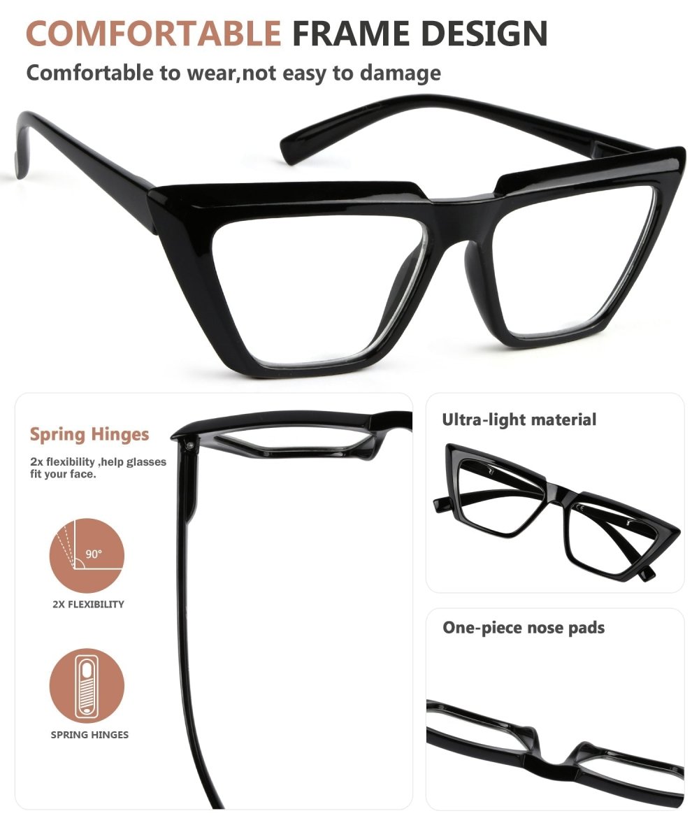 10 Pack Cat - Eye Large Reading Glasses Include 2 Reading Sunglasses R2138 - Gr8sight