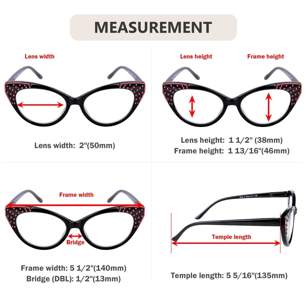 10 Pack Cat - eye Reading Glasses Ladies Readers R2115 - Gr8sight