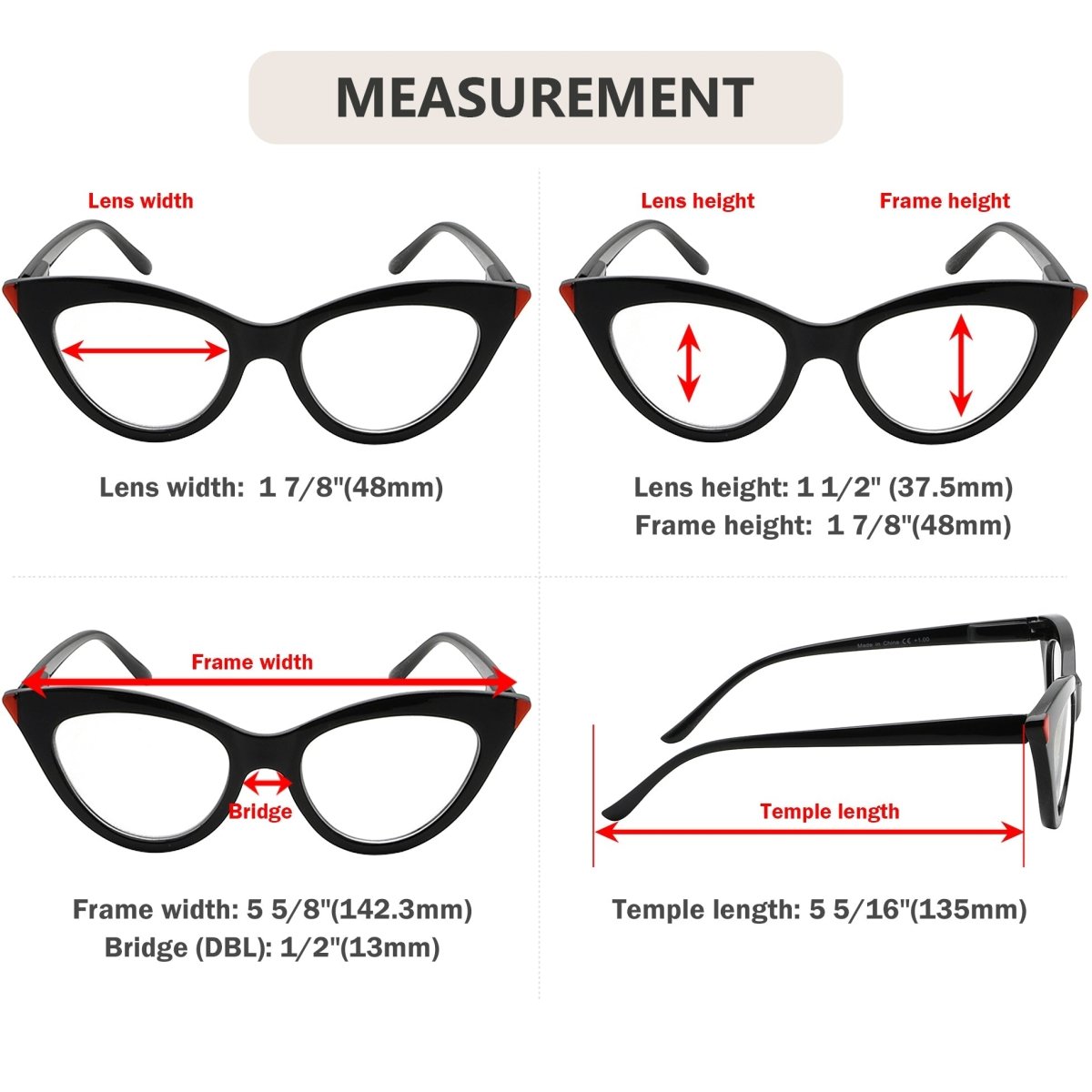 10 Pack Cat - eye Reading Glasses Ladies Readers with Spring Hinge R2103 - Gr8sight