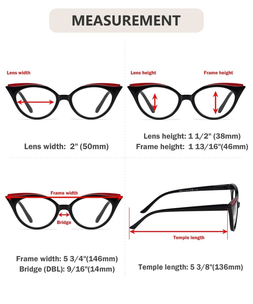 10 Pack Cat - eye Reading Glasses R2125 - Gr8sight