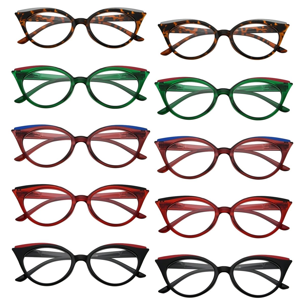 10 Pack Cat - eye Reading Glasses R2125 - Gr8sight