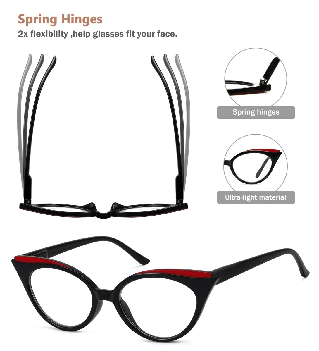 10 Pack Cat - eye Reading Glasses R2125 - Gr8sight