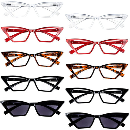 10 Pack Cat Eye Reading Glasses Stylish Readers with High Vision R2131 - Gr8sight