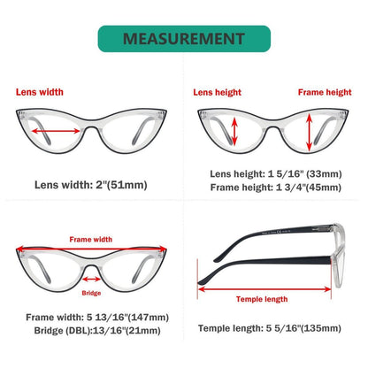 10 Pack Fashion Cat - eye Contrast Color Reading Glasses R2121 - Gr8sight