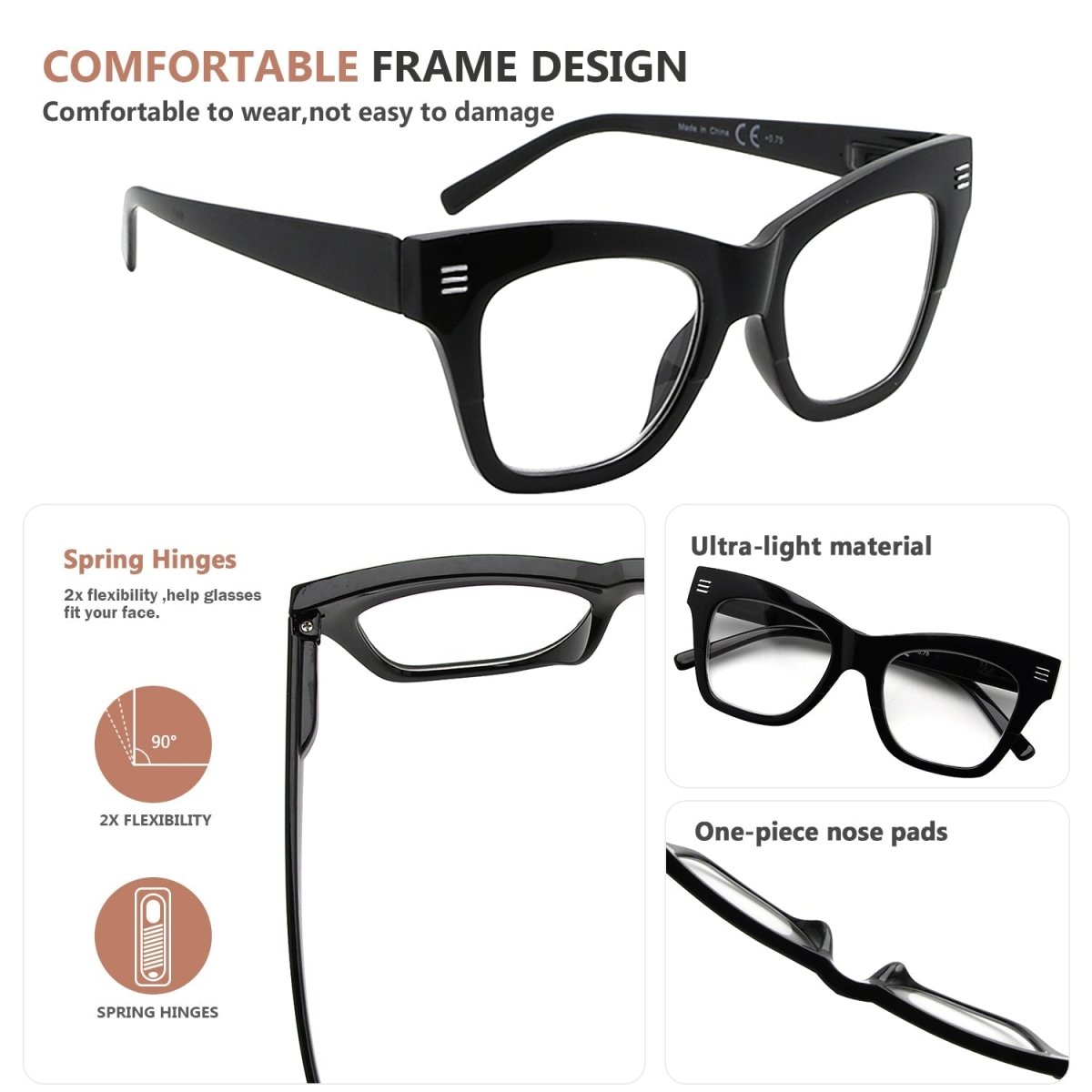 10 Pack Fashionable Cat - eye Reading Glasses R2111 - Gr8sight