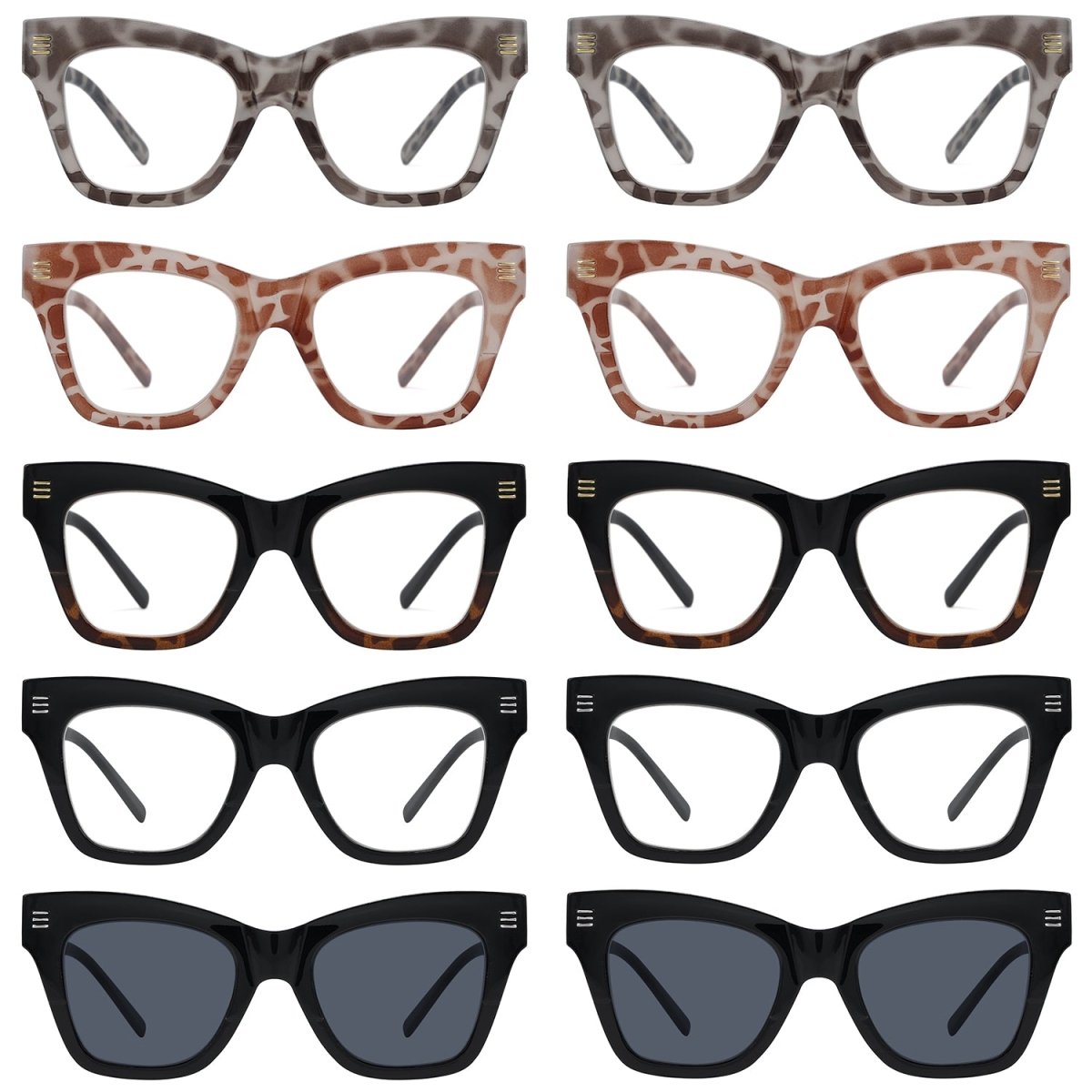 10 Pack Fashionable Cat - eye Reading Glasses R2111 - Gr8sight