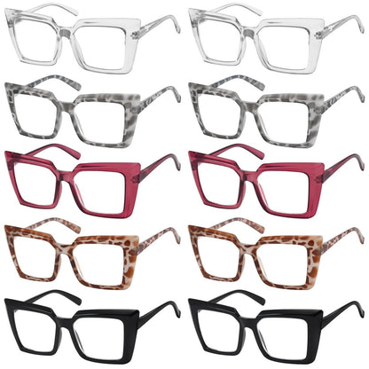 10 Pack Large Frame Reading Glasses Oversized Readers R2141 - Gr8sight