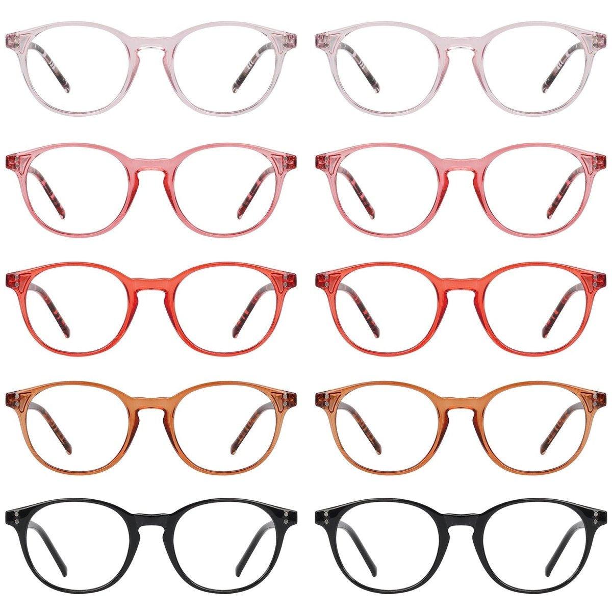 10 Pack Oval Round Reading Glasses Pattern Design R9115B - Gr8sight