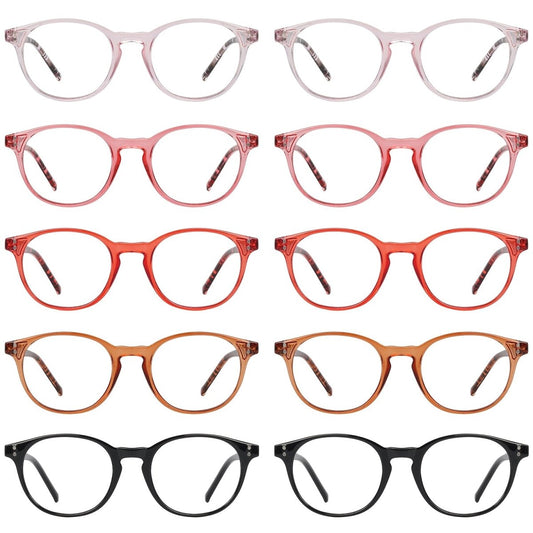 10 Pack Oval Round Reading Glasses Pattern Design R9115B - Gr8sight