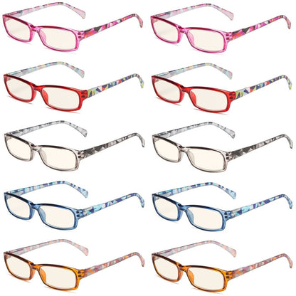 10 Pack Pattern Design Blue Light Filter Reading Glasses UVRT1803 - Gr8sight