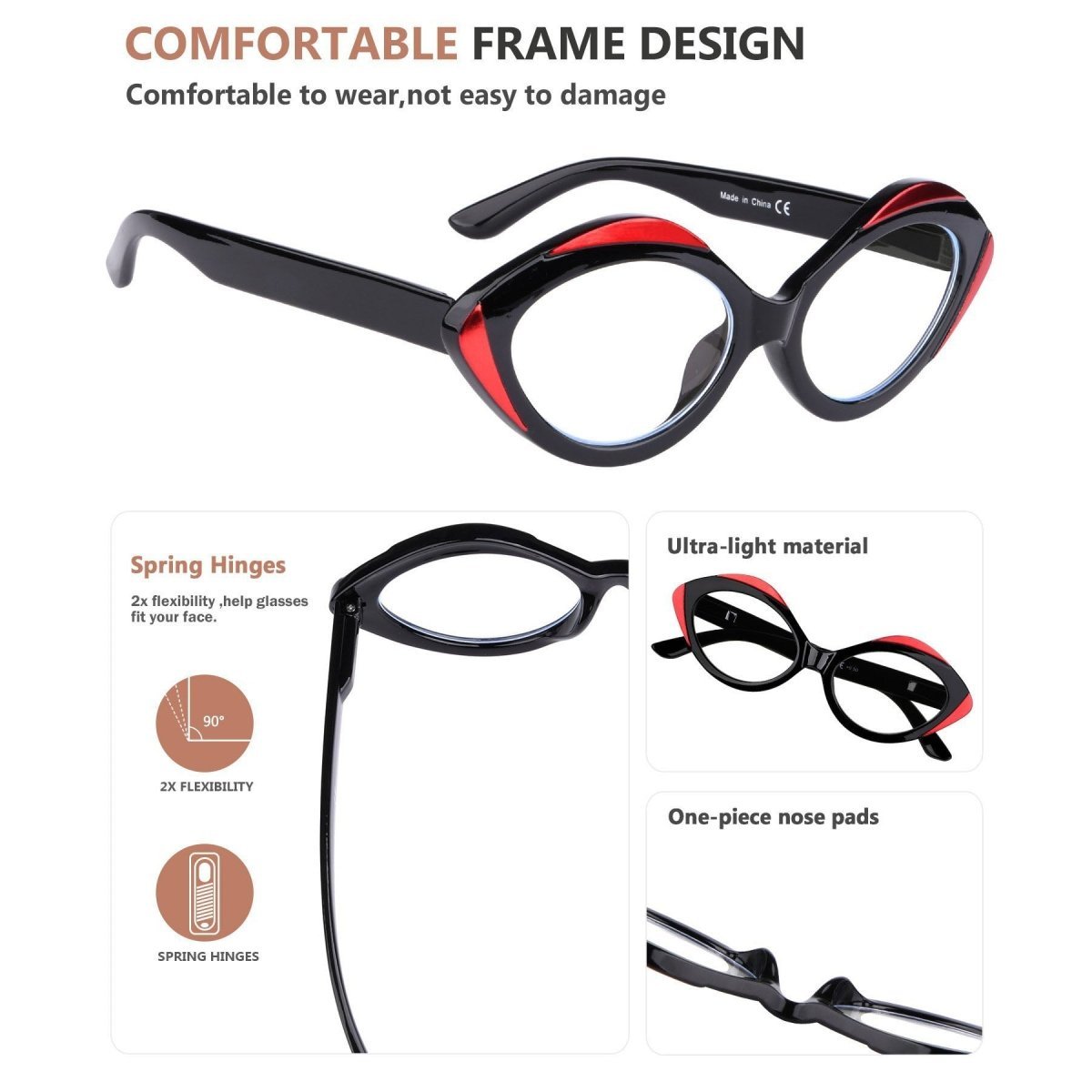 10 Pack Stylish Oval Fully Magnified Reading Glasses R2128 - Gr8sight