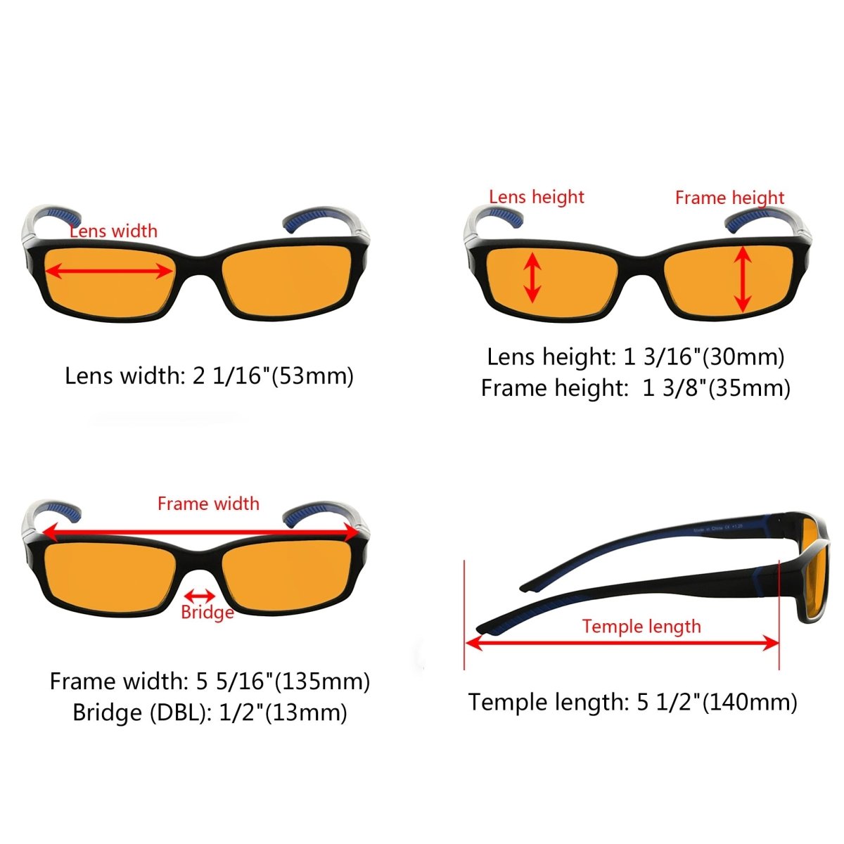 10 Pack TR90 Orange Tinted Blue Light Blocking Reading Glasses Computer Readers DSXM01 - Gr8sight