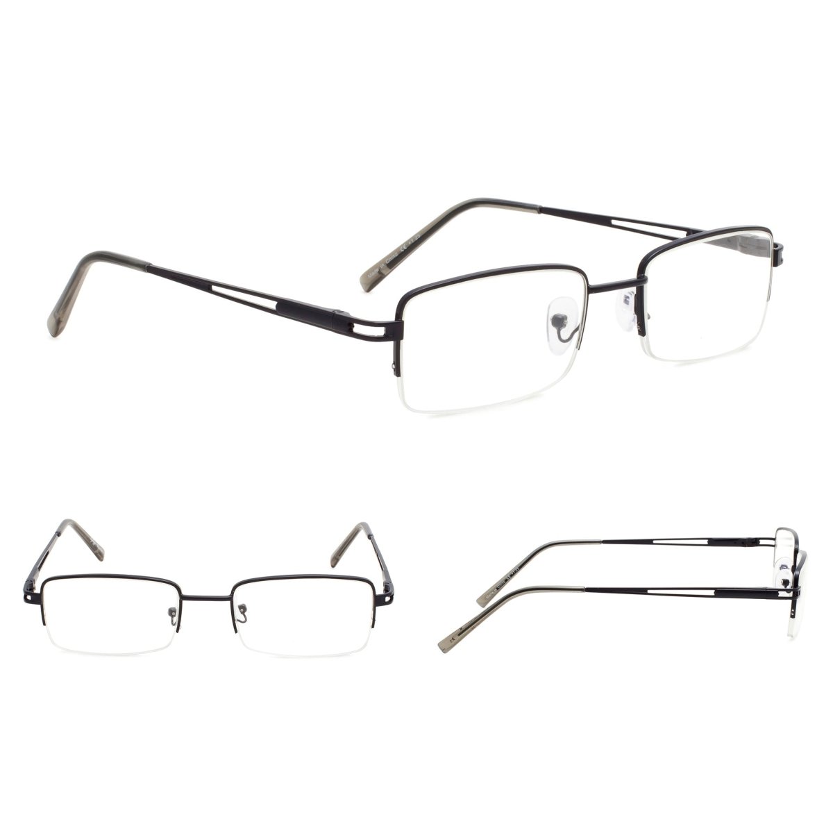 12 Pack Half - rim Metal Reading Glasses with Reading Sunglasses R15014 - Gr8sight