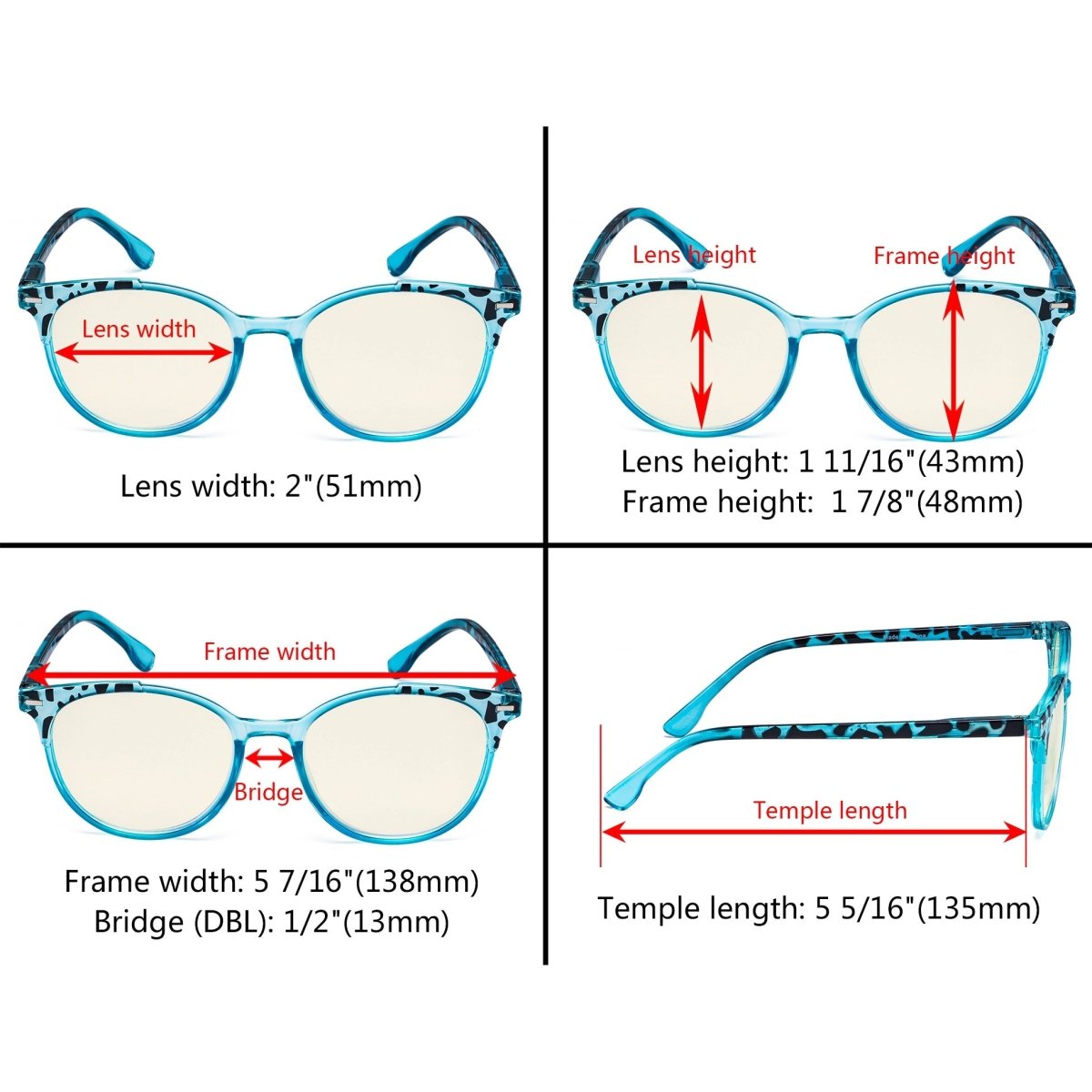 12 Pack Ladies Pattern Design Blue Light Blocking Reading Glasses UVR9002D - Gr8sight