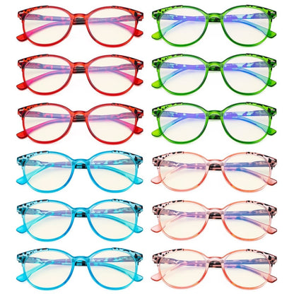 12 Pack Ladies Pattern Design Blue Light Blocking Reading Glasses UVR9002D - Gr8sight