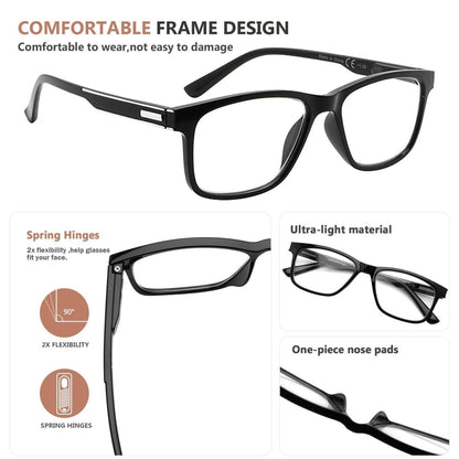 12 Pack Rectangle Chic Reading Glasses Design Readers R005N - Gr8sight