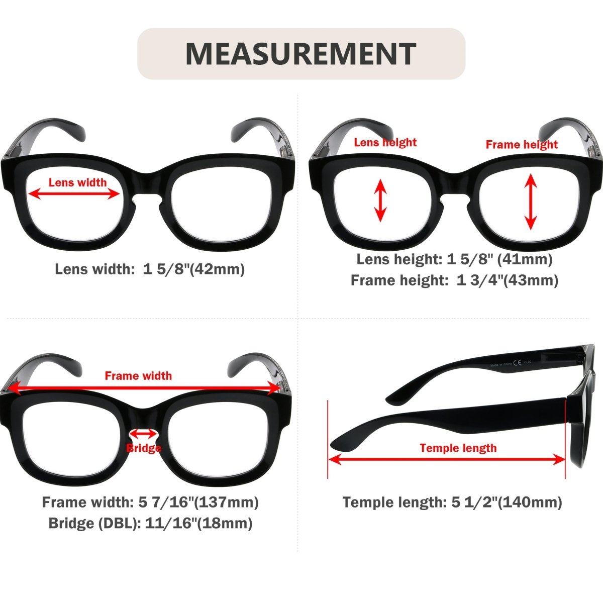 12 Pack Thicker Frame Reading Glasses Ladies Readers R2013 - Gr8sight