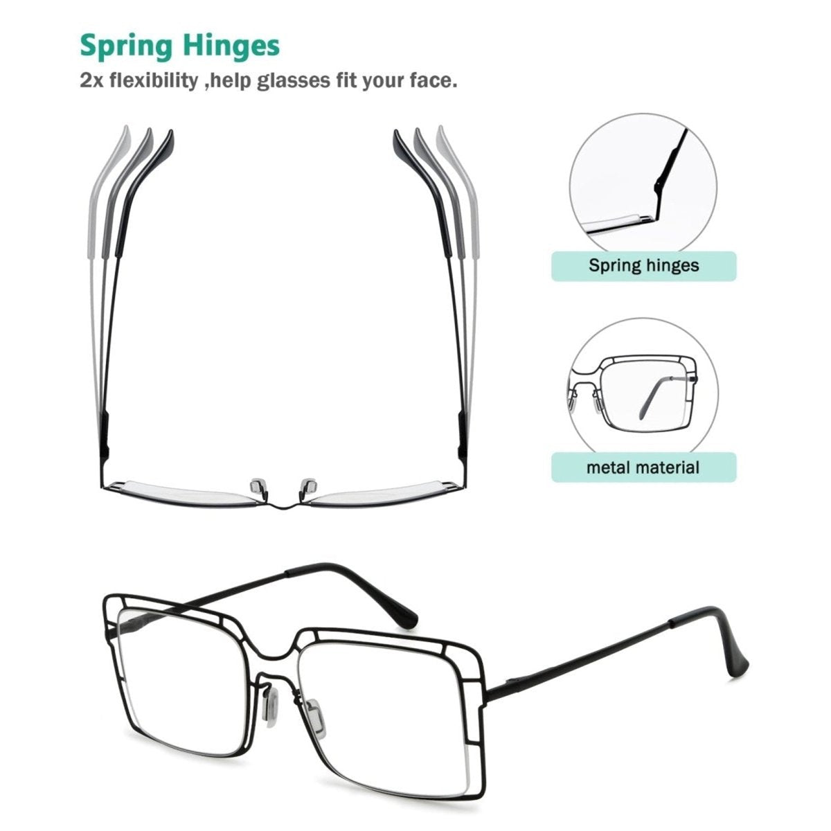 12 Pack Thin Metal Hollow Frame Reading Glasses R2301 - Gr8sight