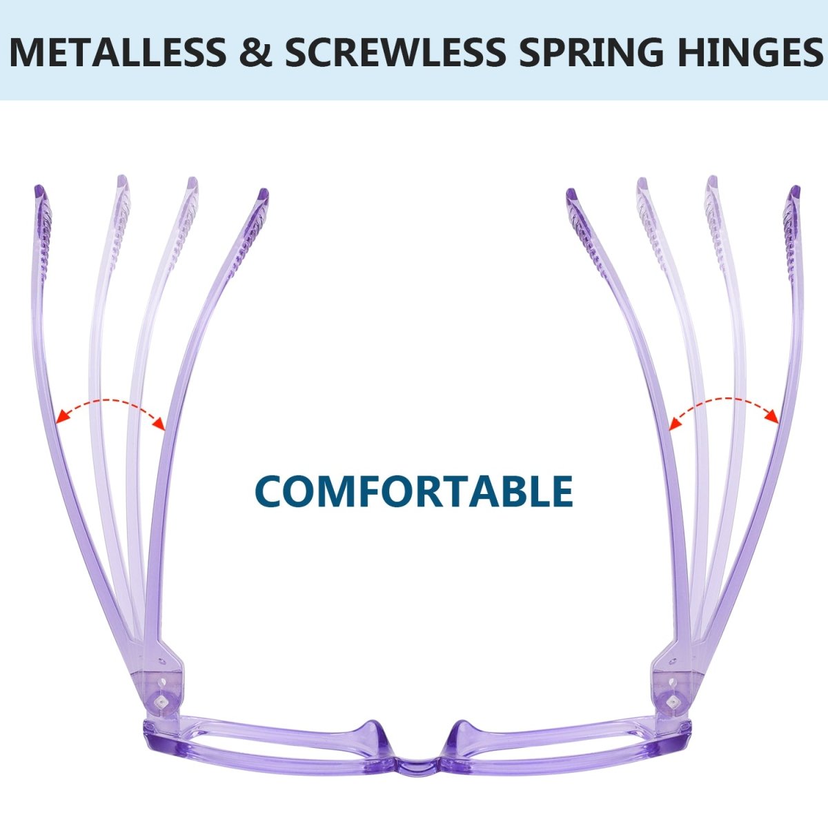 6 Pack Metalless Thicker Spring Hinge Reading Glasses NR9107 - Gr8sight