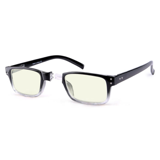 (Must Buy Both Eye) Computer Glasses with Different Power for Each Eye-Black Clear Frame