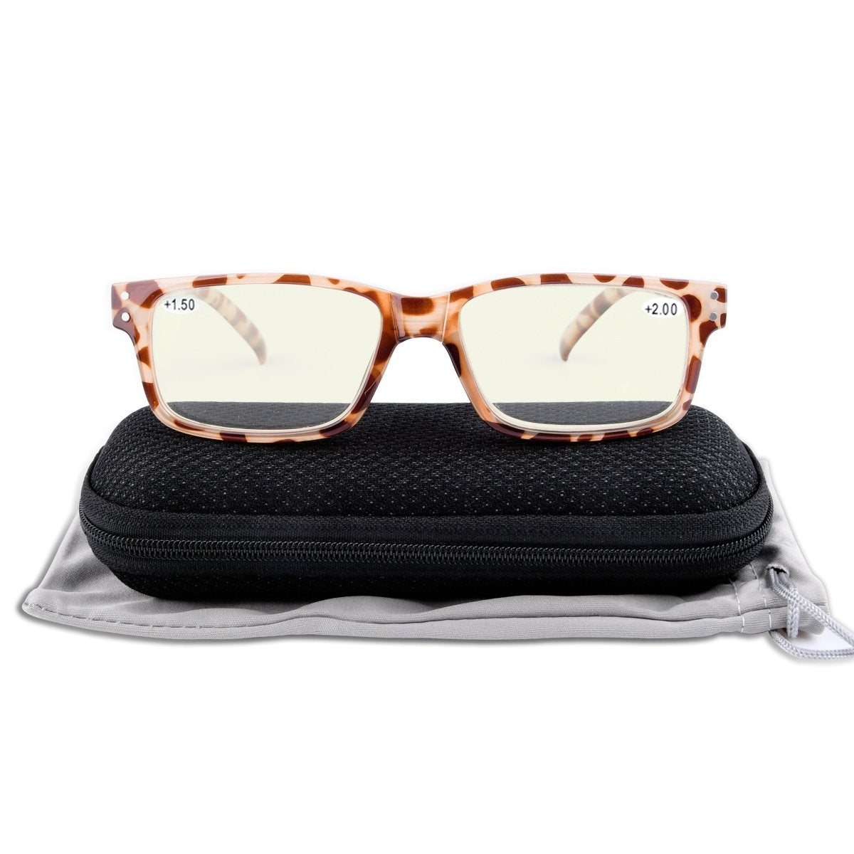 (Must Buy Both Eye) Custom Computer Glasses with Different Power - Tortoise Frame - Gr8sight