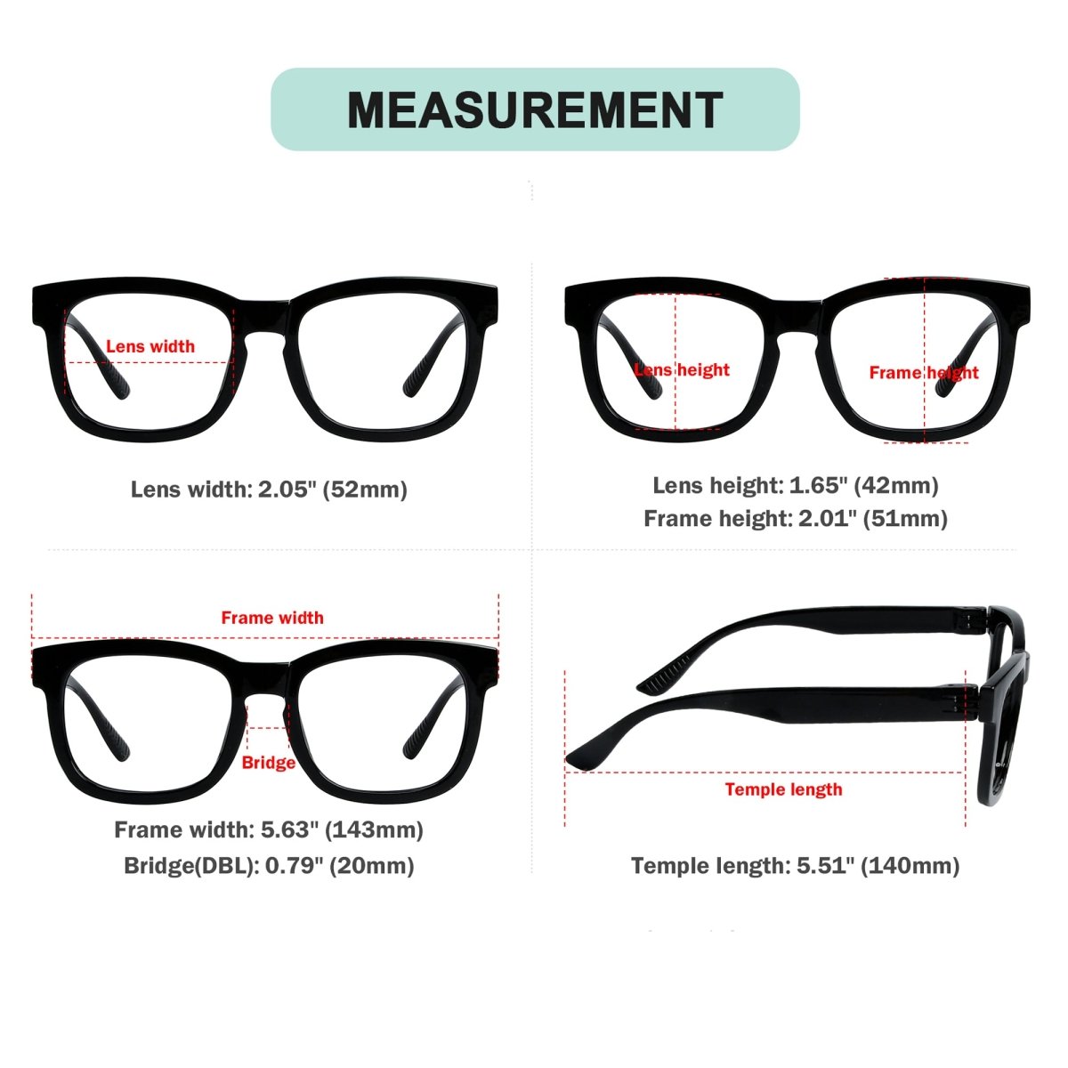 (Must Buy Both Eye) Metalless Screwless Reading Glasses with Different Strength PR033 - 1 - Gr8sight