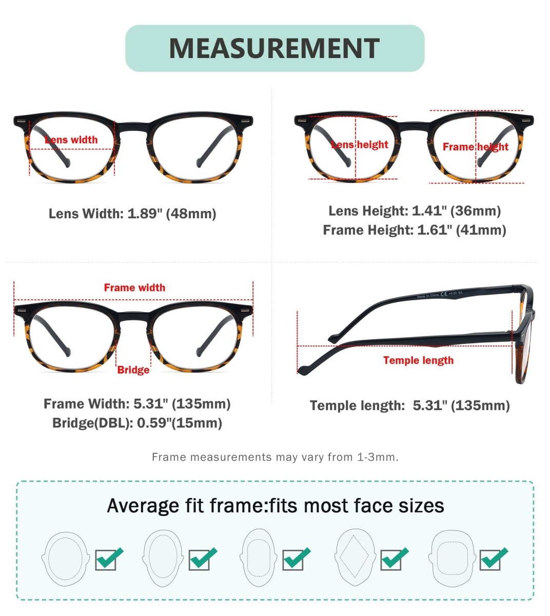 (Must Buy Both Eye) Reading Glasses with Different Strength for Each Eye - Gr8sight