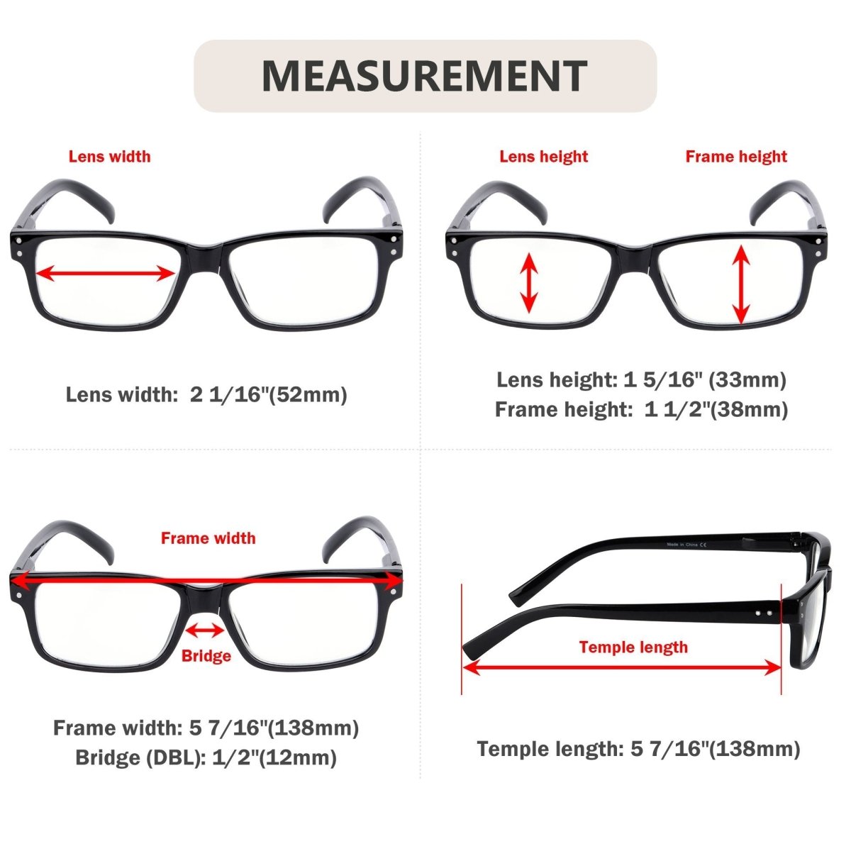 (Must Buy Both Eye) Reading Glasses with Different Strength for Each Eye - Gr8sight