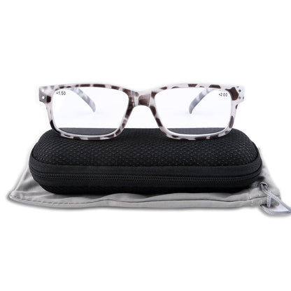 (Must Buy Both Eye) Reading Glasses with Different Strength for Each Eye - Grey Tortoise Frame - Gr8sight