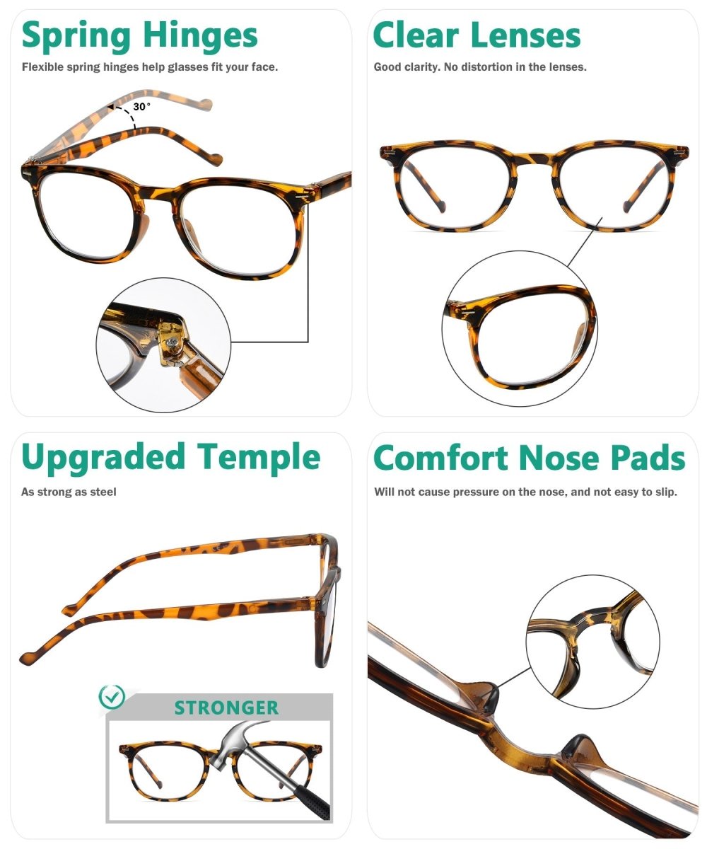 (Must Buy Both Eye) Reading Glasses with Different Strength for Each Eye PR001 - DEMI - Gr8sight